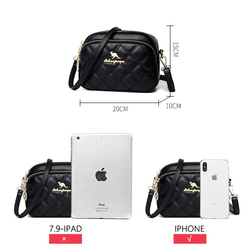 Rhombus Women's Bag Small Shoulder Messenger Round Bag
