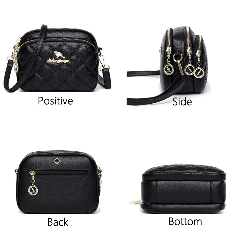 Rhombus Women's Bag Small Shoulder Messenger Round Bag