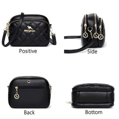 Rhombus Women's Bag Small Shoulder Messenger Round Bag