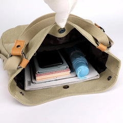 Canvas Shoulder Crossbody Bag for Women Summer Travel Handbag