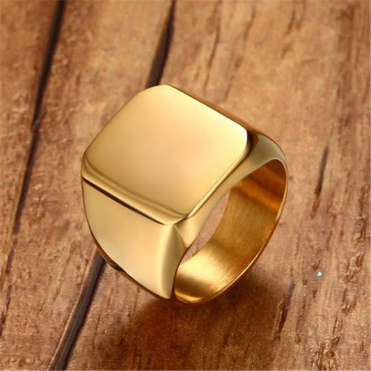 KOtik 18mm Stainless Steel Big Rings for Men Rock Punk Biker