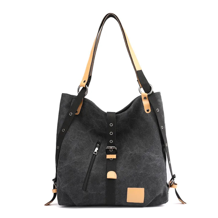 Women Casual Canvas Tote Handbag Multifunctional Shoulder Bag