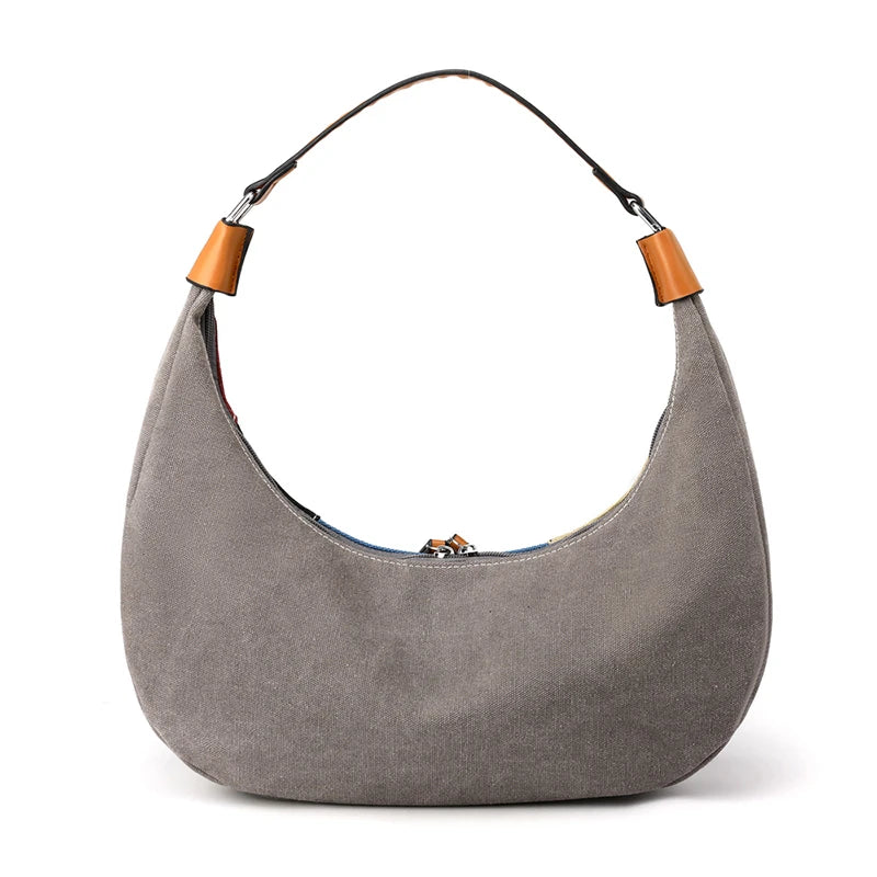 Cotton Canvas Shoulder Hand Bag for Summer Shopping