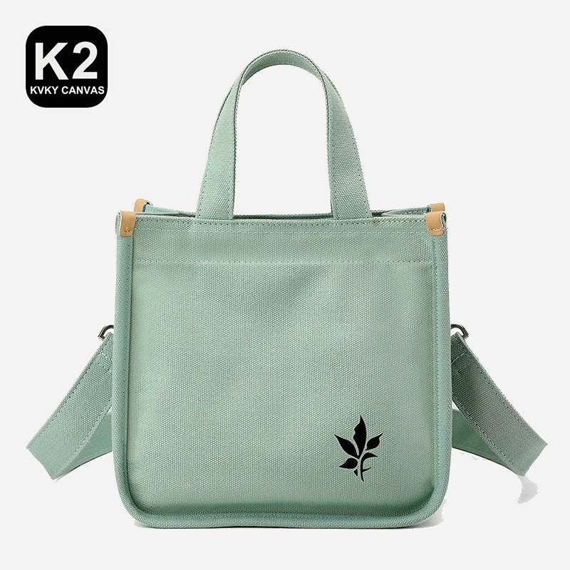 Summer Mini Canvas Women Shoulder Bag Leisure Square Bag Canvas Messenger Bag