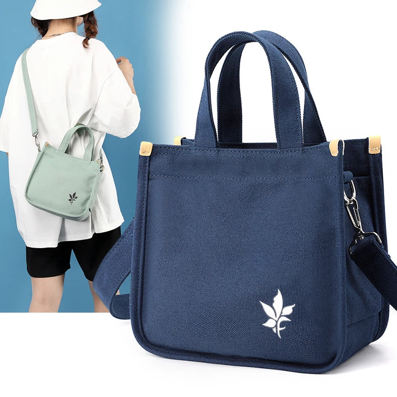 Summer Mini Canvas Women Shoulder Bag Leisure Square Bag Canvas Messenger Bag