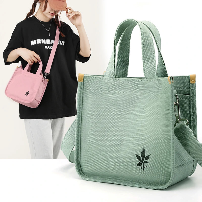 Summer Mini Canvas Women Shoulder Bag Leisure Square Bag Canvas Messenger Bag