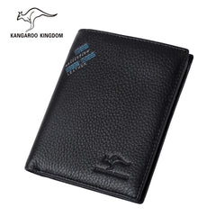 Kangaroo Kingdom Men Wallets Leather Short Wallet Male Pocket