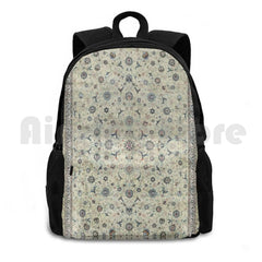 Kashan Isfahan Persian Carpet Print Outdoor Hiking Backpack