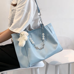 Kawii Leather Large Capacity Handbag Women Casual Tote Shopper