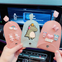 Key Bag Cartoon Unisex PU Leather Key Wallets Car Key Holder