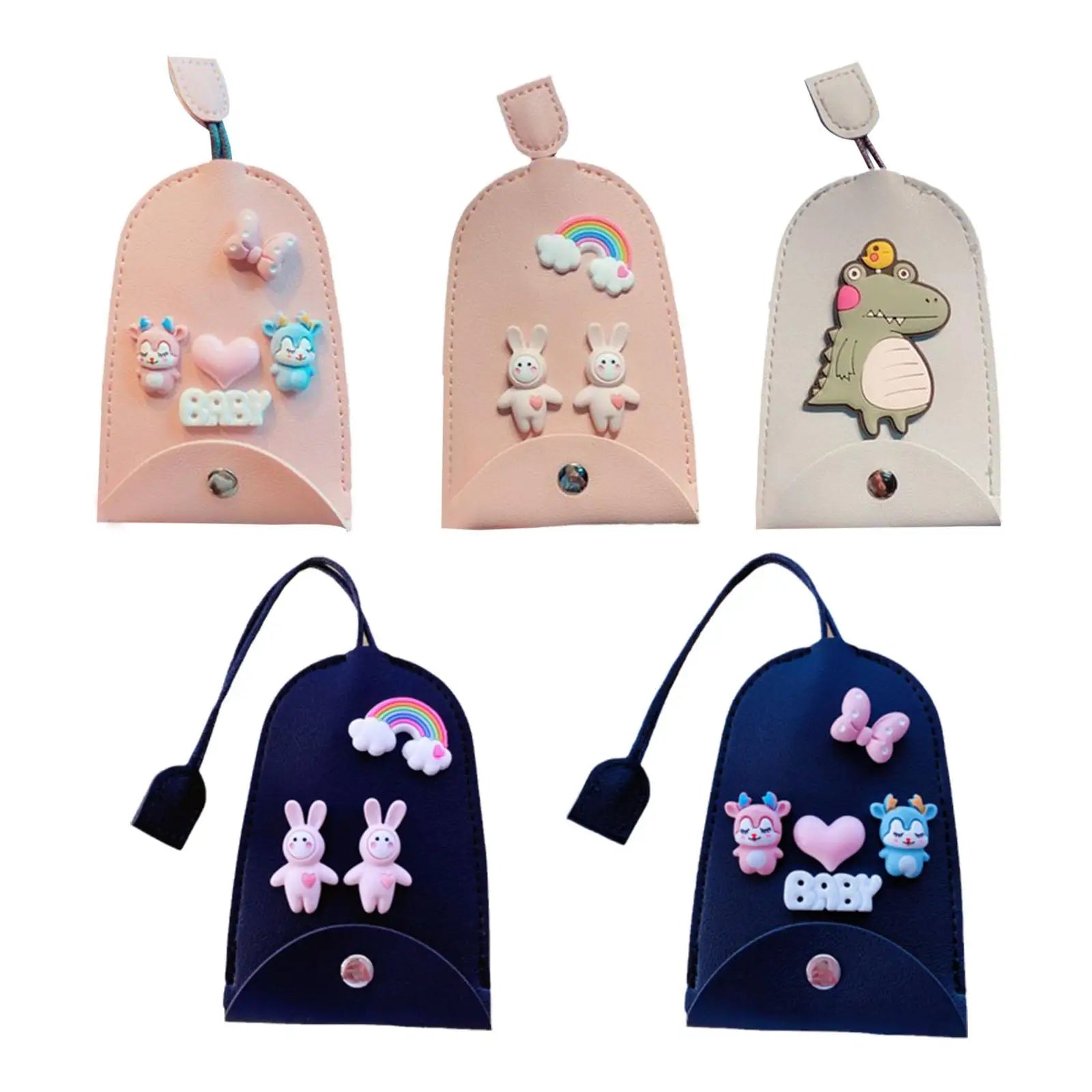 Key Bag Cartoon Unisex PU Leather Key Wallets Car Key Holder