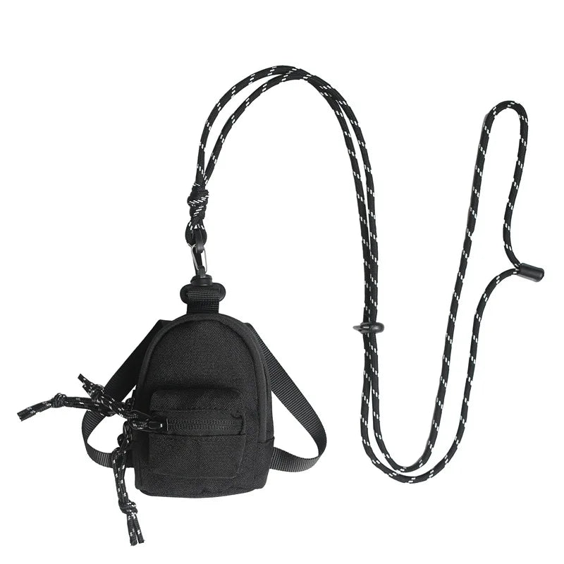 Key Storage Bag Mini Backpack Zipper Housekeeper Pocket