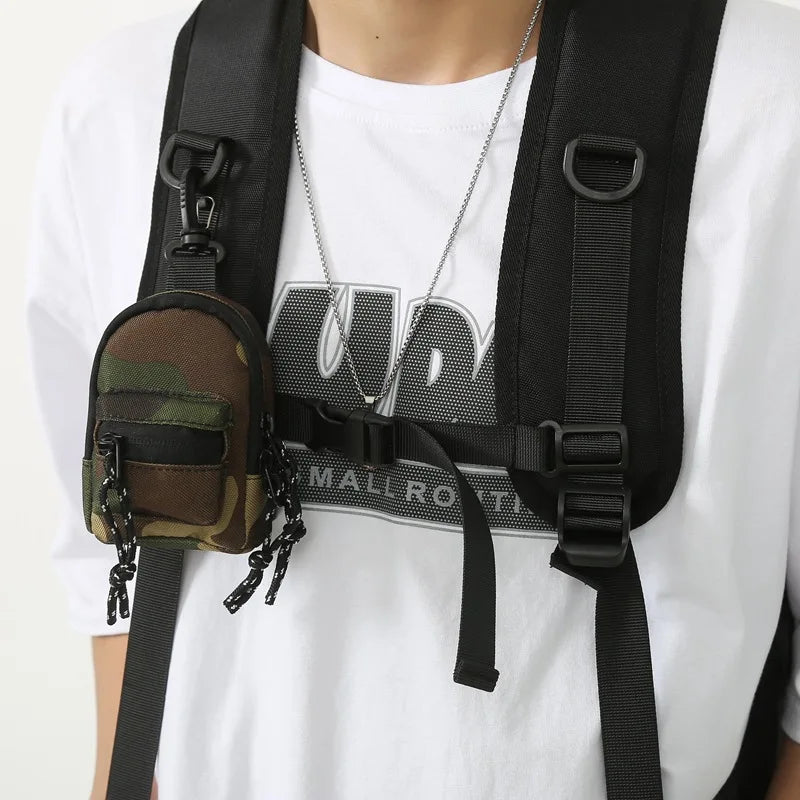 Key Storage Bag Mini Backpack Zipper Housekeeper Pocket