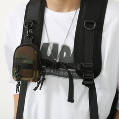 Key Storage Bag Mini Backpack Zipper Housekeeper Pocket