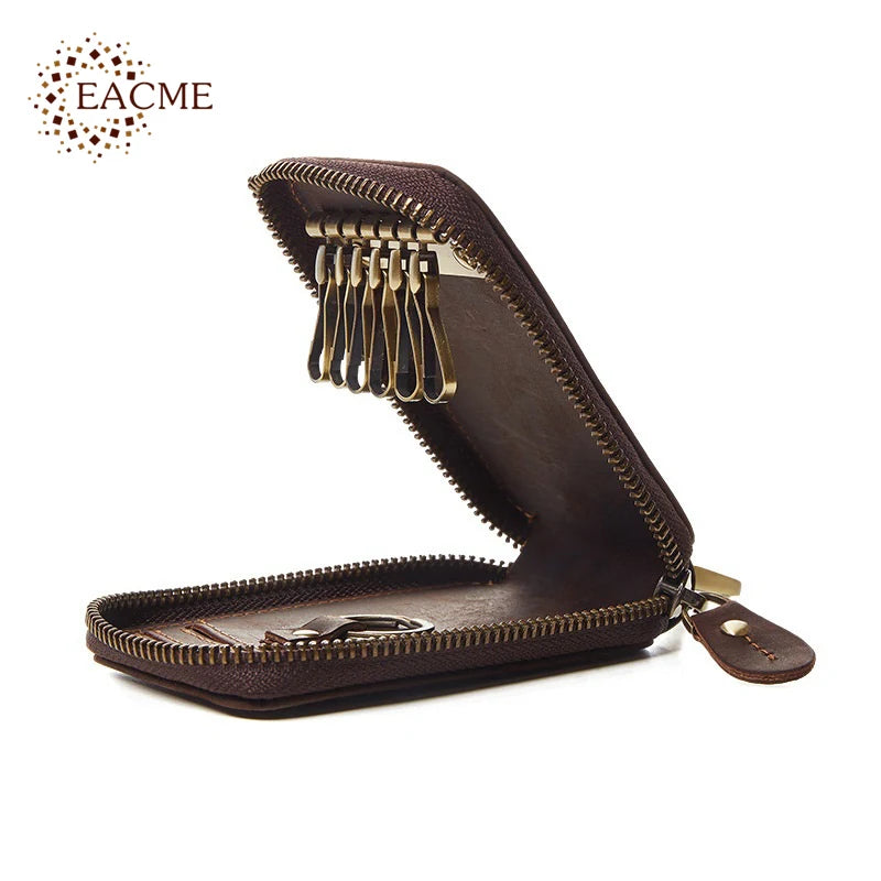 Leather Car Keys Holder Key Pouch Men Key Chain Wallet
