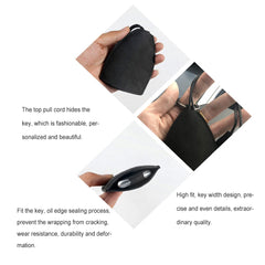 Key Leather Pull Bag Holder Car Pouch Wallets Large Capacity Sleeve