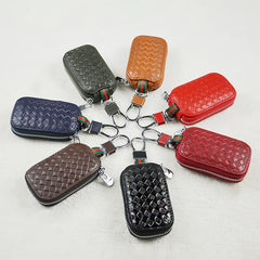 Leather Car Key Bag Remote Control Protective Cover Key Pouch