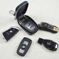 Leather Car Key Bag Remote Control Protective Cover Key Pouch