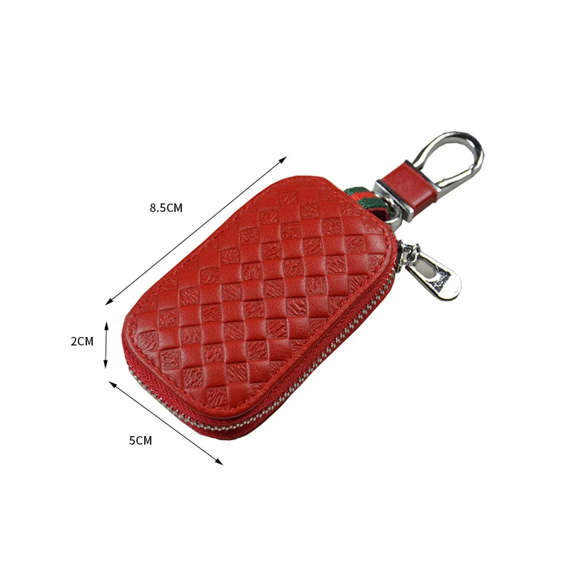 Leather Car Key Bag Remote Control Protective Cover Key Pouch