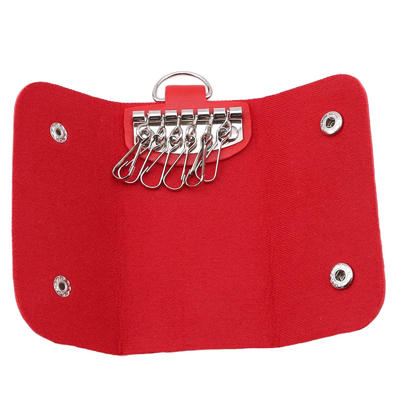 Key Wallet Leather Buckle Key Case Keys Holder Car Keychain Organizer