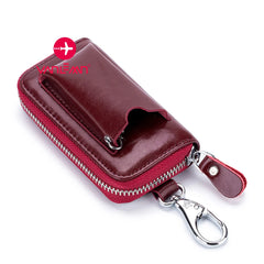 Key Wallet Men Car Key Holder For Women Leather Keys Organizer Housekeeper