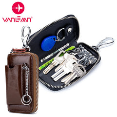 Key Wallet Men Car Key Holder For Women Leather Keys Organizer Housekeeper