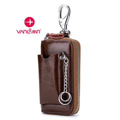 Key Wallet Men Car Key Holder For Women Leather Keys Organizer Housekeeper