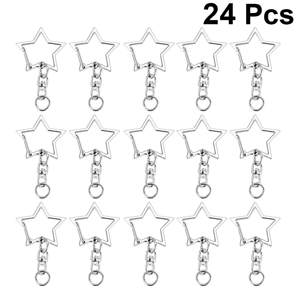 Keychain Key Rings Ring Holder Metal Alloy High End Flat Chain Star Car Keyring