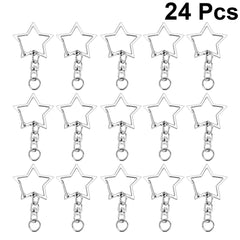 Keychain Key Rings Ring Holder Metal Alloy High End Flat Chain Star Car Keyring