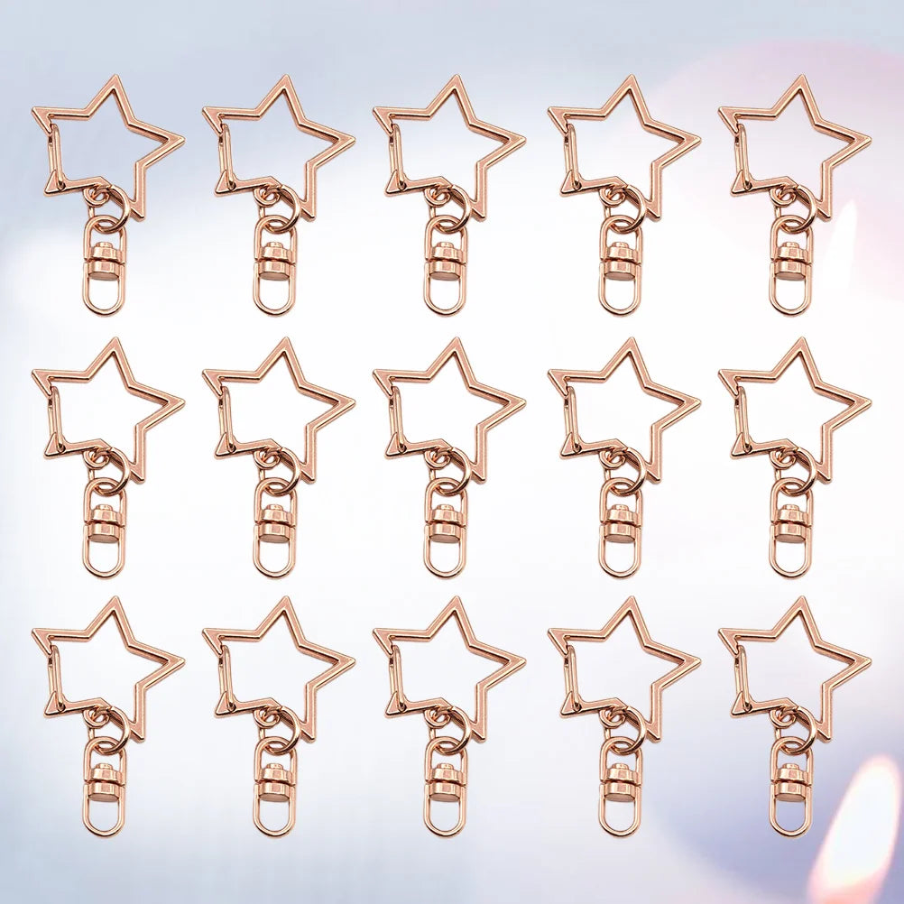 Keychain Key Rings Ring Holder Metal Alloy High End Flat Chain Star Car Keyring