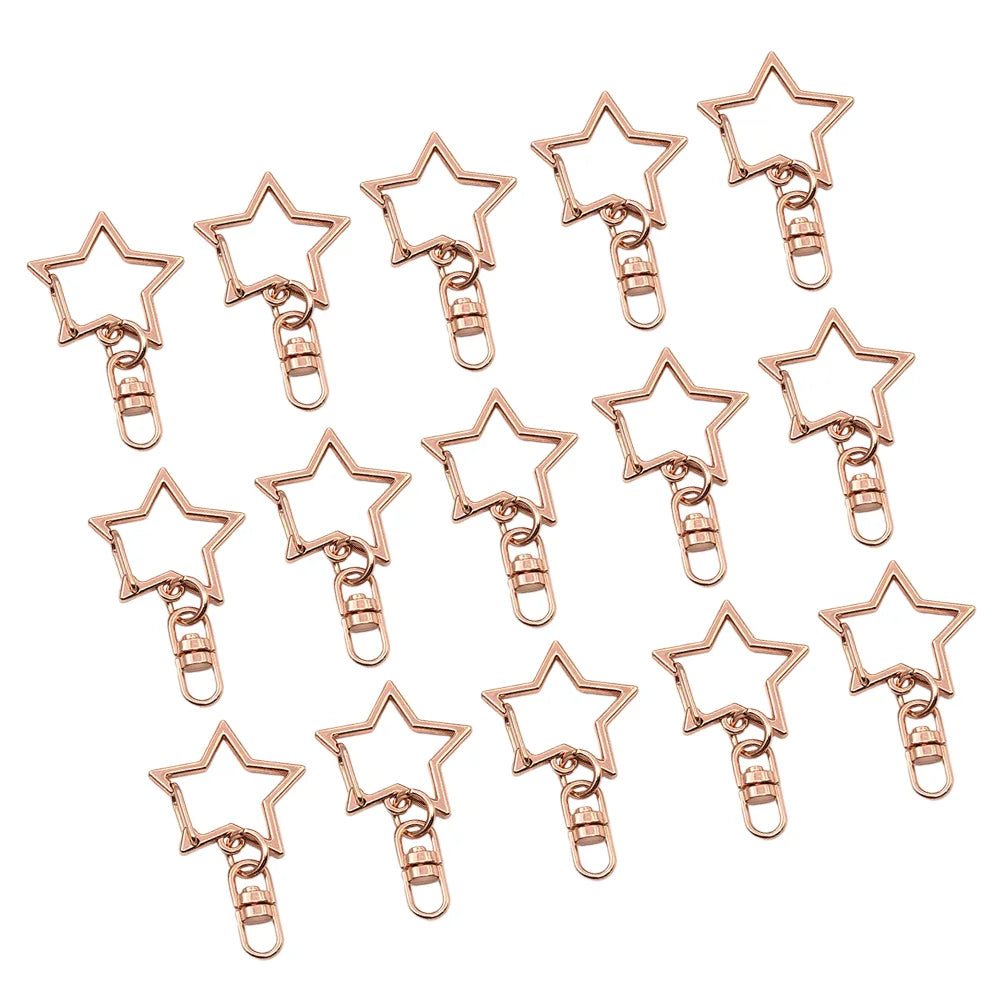 Keychain Key Rings Ring Holder Metal Alloy High End Flat Chain Star Car Keyring