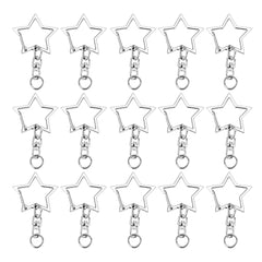 Keychain Key Rings Ring Holder Metal Alloy High End Flat Chain Star Car Keyring