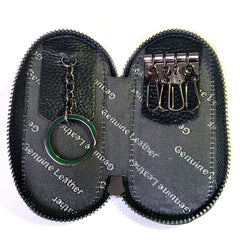 Cowhide Leather Keychain Wallet Car Key Holder Purse