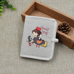 KiKis Linen Vintage Cartoon Wallet for Girls