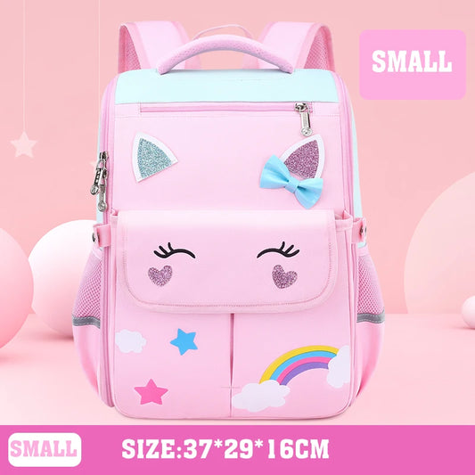 Orthopedic Kids Backpack for Girls 1-3-6 Waterproof Rucksack