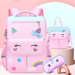 Orthopedic Kids Backpack for Girls 1-3-6 Waterproof Rucksack