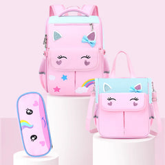 Orthopedic Kids Backpack for Girls 1-3-6 Waterproof Rucksack