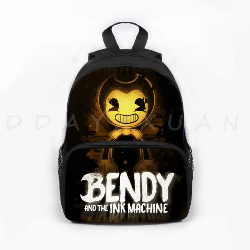 Bendy Kindergarten Schoolbag Travel Backpack Students Ink Machine Bag