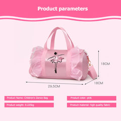 Girls Ballet Lace Bag Dance Gymnastic Handbag Large Capacity Tote