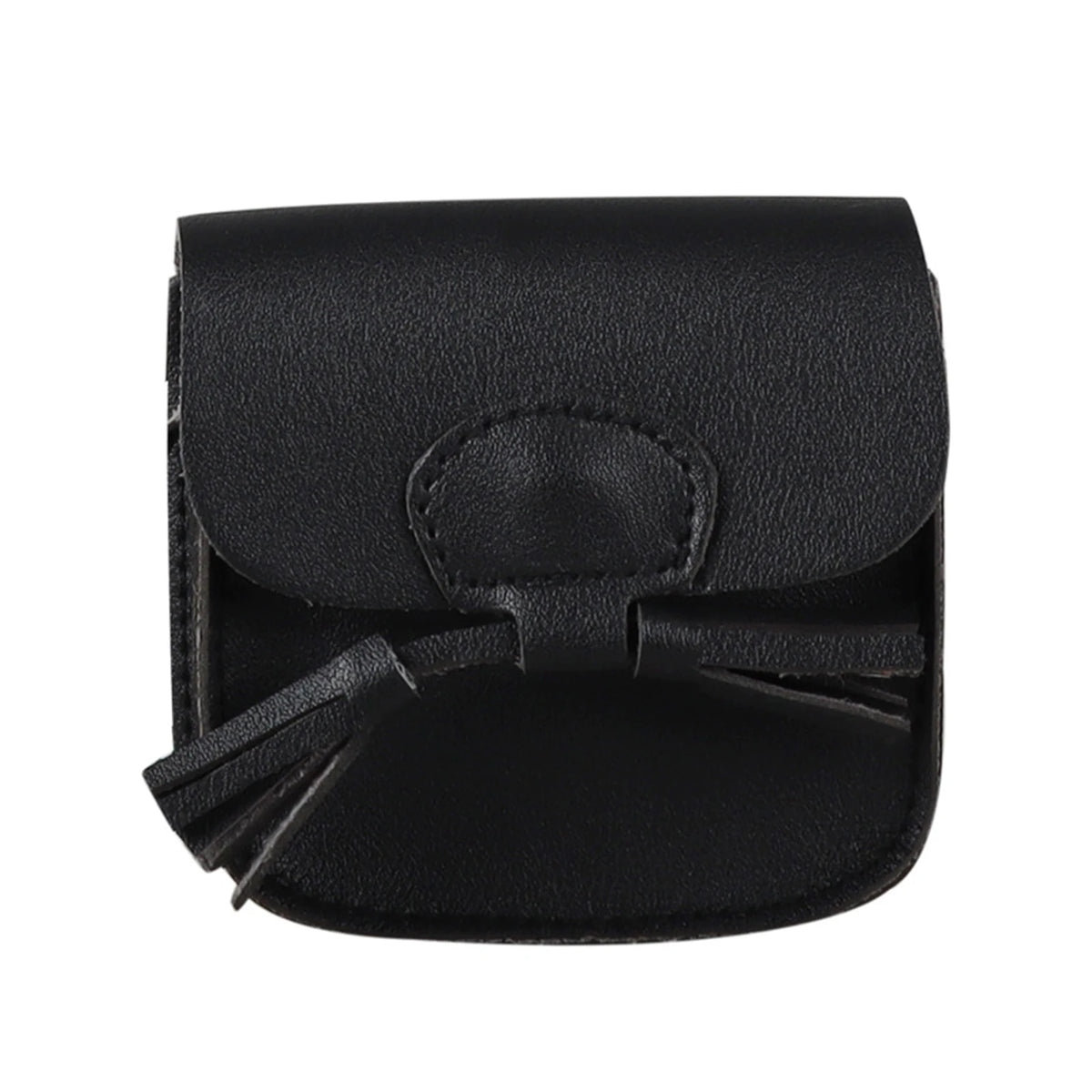 Kids Girls Mini Messenger Bag Retro PU Leather Solid Messenger Bag Kids Square B