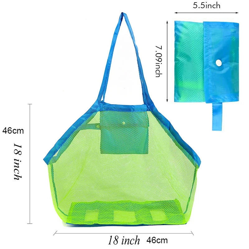 Kids Sand Away Portable Foldable Beach Bags Children Toys Storage Bags
