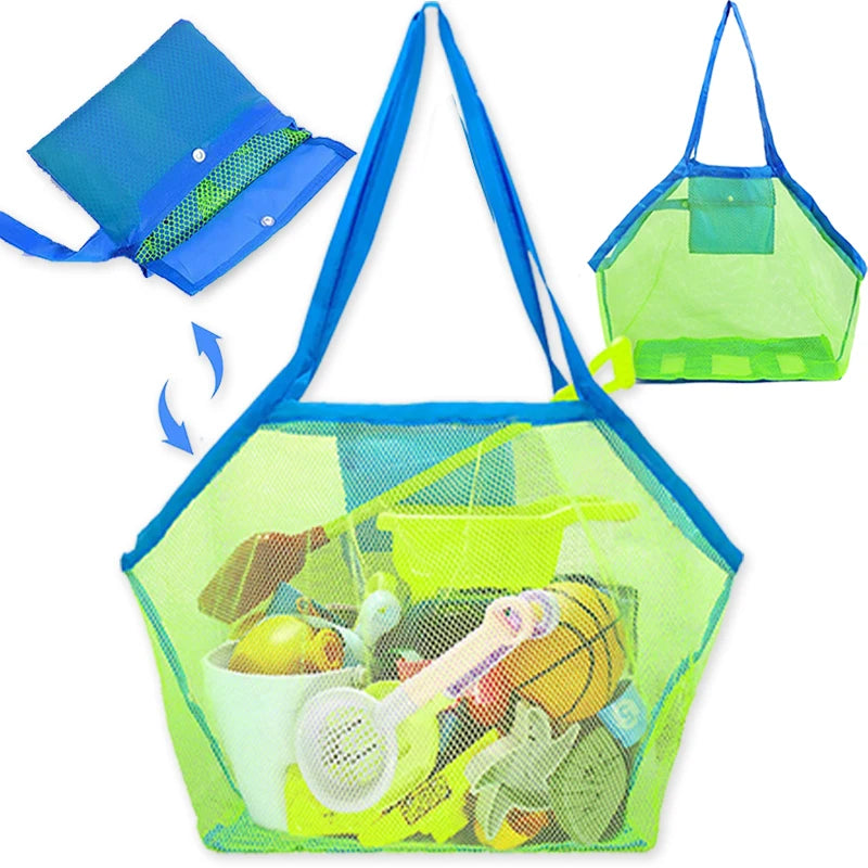 Kids Sand Away Portable Foldable Beach Bags Children Toys Storage Bags