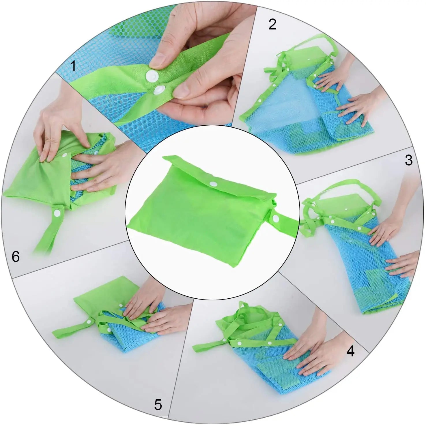 Kids Sand Away Portable Foldable Beach Bags Children Toys Storage Bags