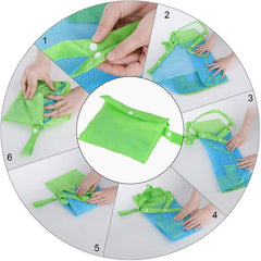 Kids Sand Away Portable Foldable Beach Bags Children Toys Storage Bags