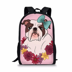 Bulldogs Prints Pattern Children's Travel Backpack