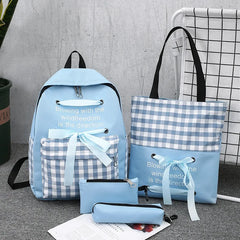 Girls Waterproof Oxford Backpack Large Capacity School Bag