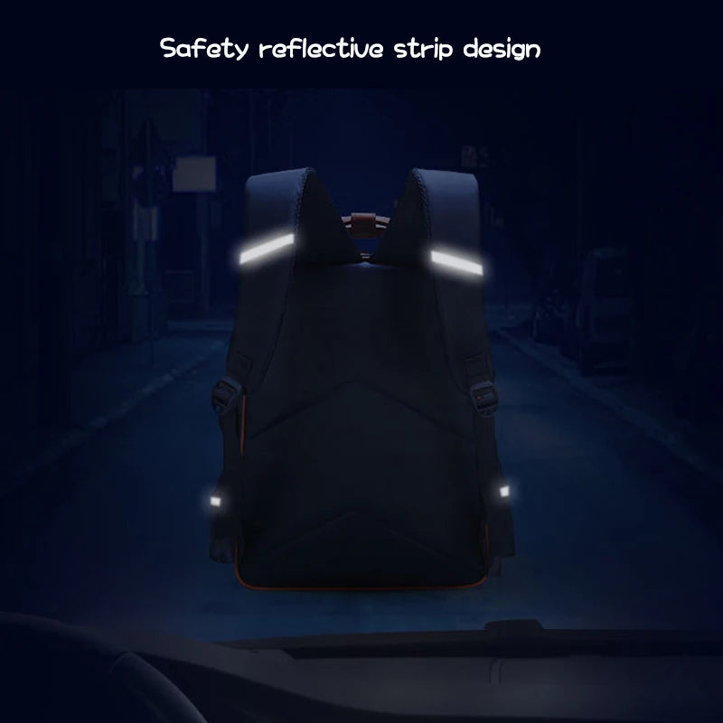 Boys School Backpack Orthopedic Waterproof Nylon Bookbag