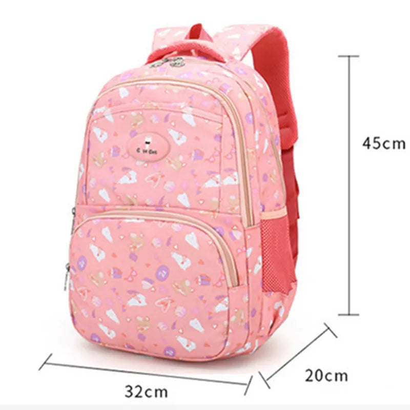 Printed Waterproof Kids Schoolbag Backpacks for Girls