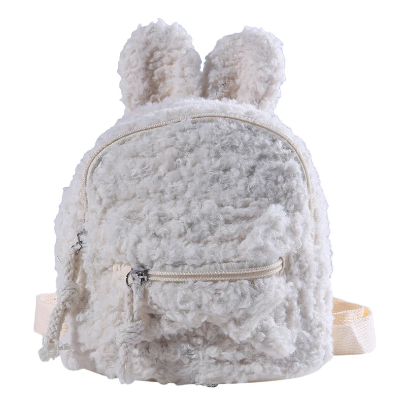 Kids Bunny Ear Plush Backpack for School
