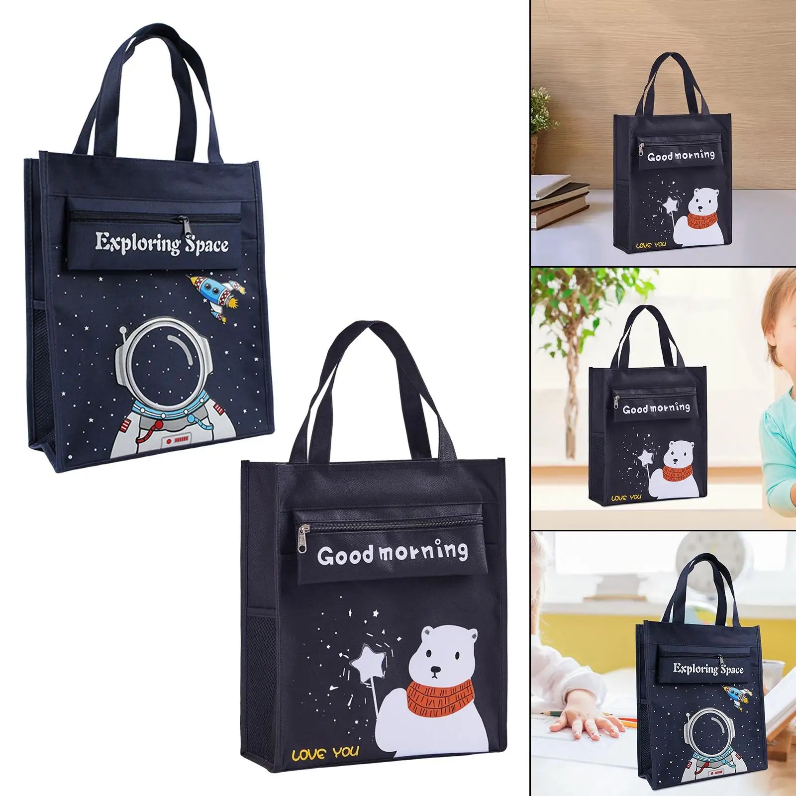 Children's Activity Tote Bag with Mesh Pocket